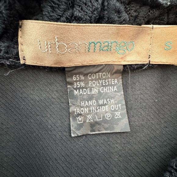 Urban Mango Black Lace Tunic Dress Size Small - Picture 4 of 7
